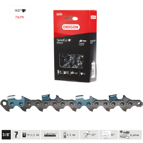 [ORE73LPX48] CADENA FINA OREGON 48 DIENTES 73LPX 3/8 DOBLE GUIA